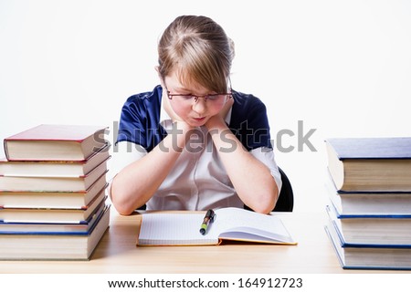 Young Girl Studying Living Room Home Stock Photo 57835558 - Shutterstock