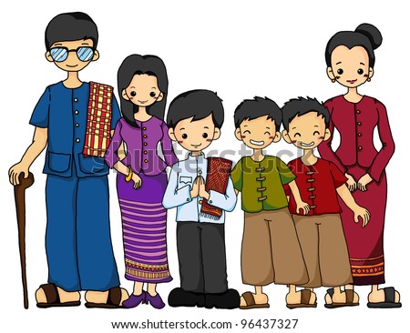 Group Southeast Asia Country People Different Stock Vector 199034123 ...