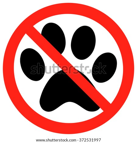 No Pets Allowed Pets Prohibition Sign Stock Vector 519760609 - Shutterstock