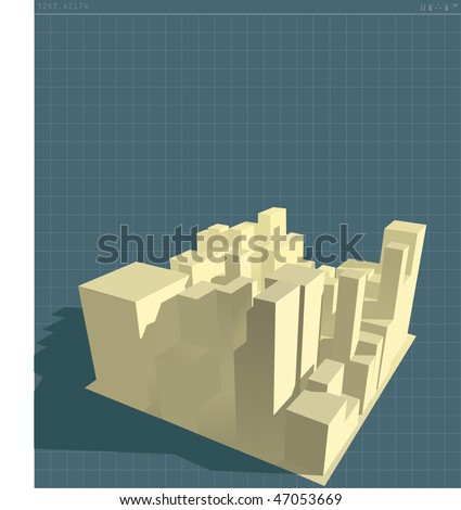 abstract vector illustration 3d graph background stock three dimensional graph paper