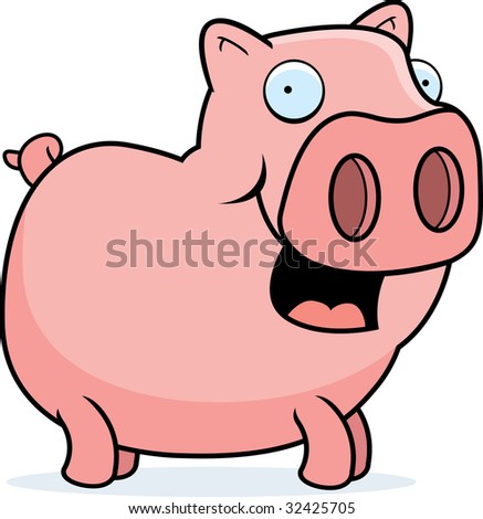 Fat Pig Clip Art Vector Cartoon Stock Vector 162790010 - Shutterstock