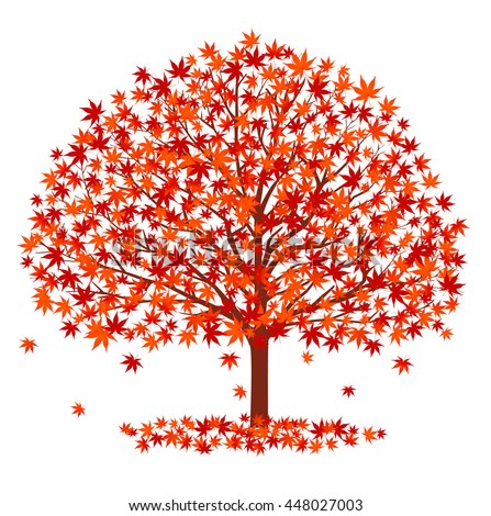 Maple Tree Illustration Vector Stock Vector 76792087 - Shutterstock