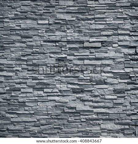 Pattern Decorative Black Slate Stone Wall Stock Photo 305209175 ...