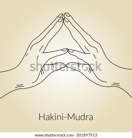 Yoga Mudra Hakinimudra Yoga Gesture Hands Stock Vector 301442543 ...