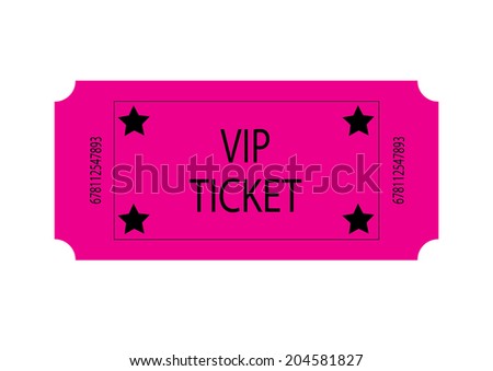 Pink Child Ticket Stock Illustration 204581836 - Shutterstock