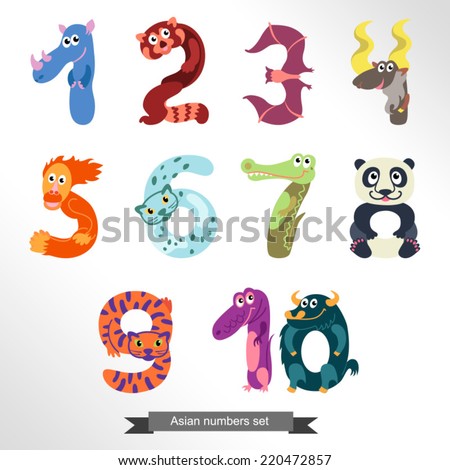 Illustration Number Concept Africa Animals Stock Vector 334185233 ...