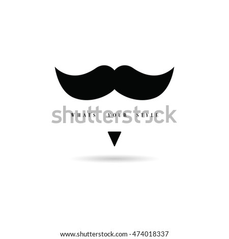 Silhouette Mafia Boss Moustache Stock Vector 297352844 - Shutterstock