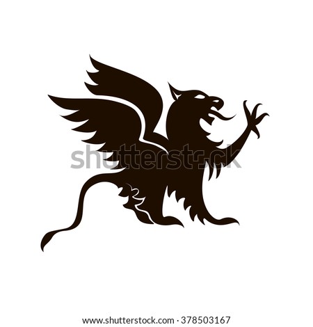 Griffin Lion Eagle Silhouette Stock Vector 14229340 - Shutterstock