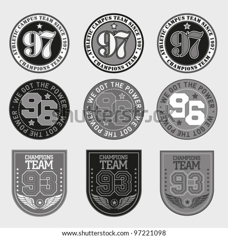 Vector Patch Black White Stock Vector 102003085 - Shutterstock