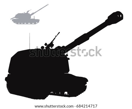 Tank Detailed Silhouette Vector On Separate Stock Vector 182538980 ...