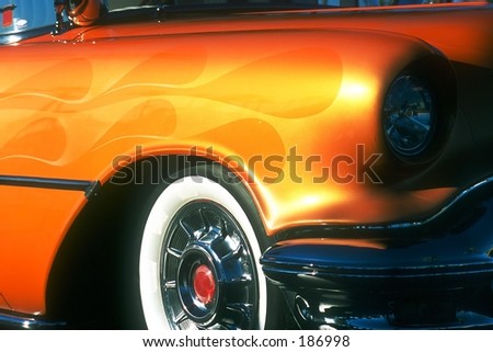 Red Car Gold Wheels Stock Photo 6481771 - Shutterstock