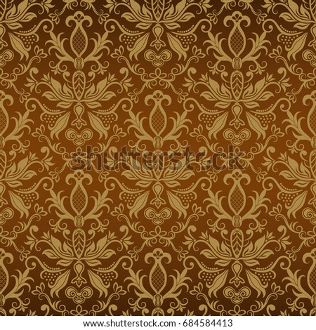Gold Black Gothic Style Wallpaper Design Stock Vector 16952002 ...