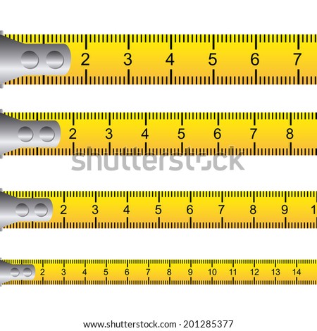 Tape Measure Vector Yellow White Centimeters Stock Vector 163726973 ...