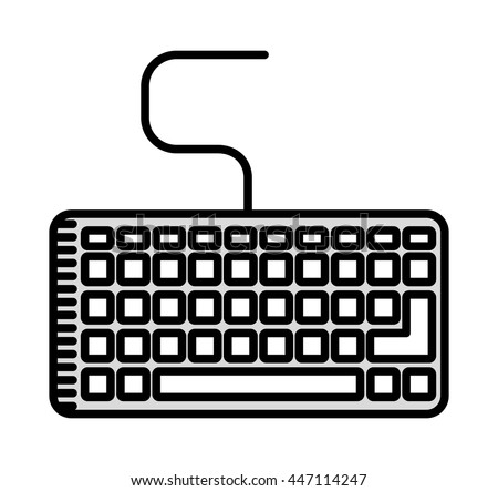 Computer Keyboard Cartoon Raster Version Stock Illustration 93721780 ...
