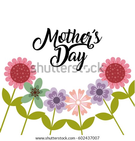 Happy Mothers Day Lovely Greeting Card Stock Vector 96748501 - Shutterstock