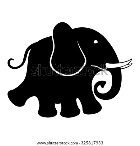 Elephant Sign Stock Vector 518845468 - Shutterstock