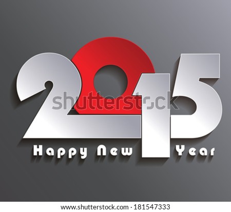 Happy New Year 2015 Creative Greeting Stock Vector 196104419 - Shutterstock