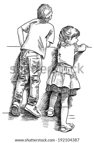 Siblings Stock Vector 193589219 - Shutterstock