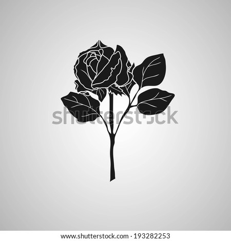 Handdrawn Rose Vector Illustration Stock Vector 93731041 - Shutterstock