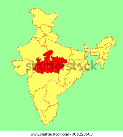 Colorful India Political Map Clearly Labeled Stock Vector 318352598 ...