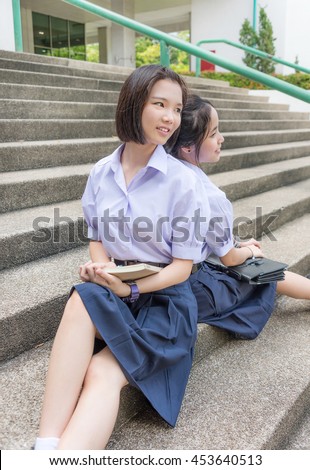 Asian girl uniform building Busty hayden scoreland