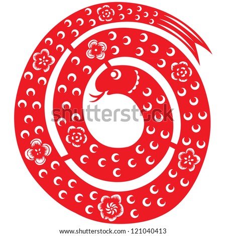 Snake Year 2013 Chinese Zodiac Symbol Stock Vector 114909259 - Shutterstock