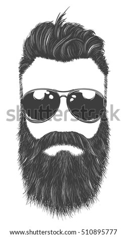 Trendy Hipster Santa Claus Vector Illustration Stock Vector 278156534 ...