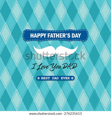 Happy Fathers Day Greeting Card Love Stock Vector 