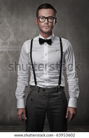 Young Stylish Man Vintage Suit Stock Photo 98373605 - Shutterstock
