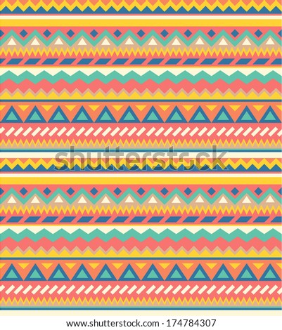 Abstract Geometric Seamless Pattern Aztec Style Stock Vector 109219511 ...
