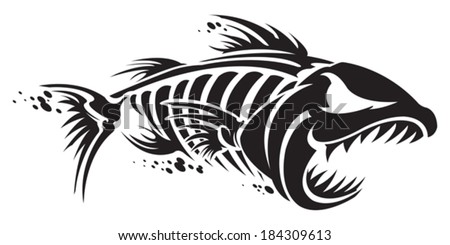 Download Fish Skeleton Stock Vector 156949523 - Shutterstock