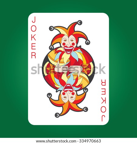 Joker Playing Cards Mirror Dark Red Stock Vector 623276189 - Shutterstock