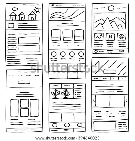 Sketch Web Template Hand Drawn Website Layouts Doodle Style Stock Vector 394640050 Shutterstock Sketch Web Template Hand Drawn Website Layouts Doodle Style Stock Vector 394640050 Shutterstock