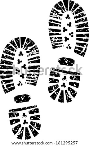 Lovers Hiking Hiking Boots Footprints Stock Vector 167671589 - Shutterstock