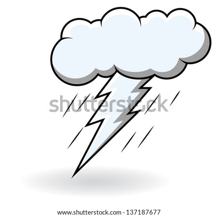 Storm Thunder Lightning Stock Vector 35937196 - Shutterstock