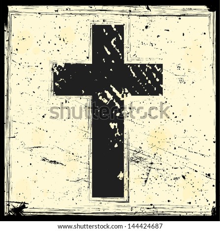 Grunge Cross Stock Vector 134716058 - Shutterstock