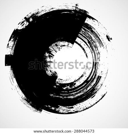 Brush Stroke Circle Texture Isolated On Stock Photo 55098421 - Shutterstock