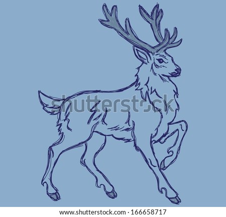 Watercolor Deer Stock Illustration 250891816 - Shutterstock