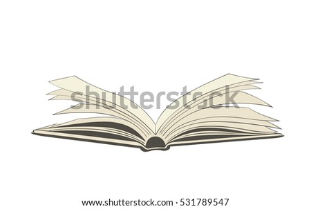 Drawing Open Book Stock Vector 47405845 - Shutterstock