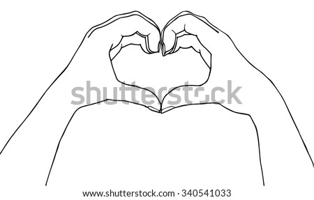 View Anime Heart Hands Drawing PNG