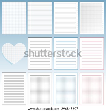 notebook paper background stock vector 108187301 shutterstock