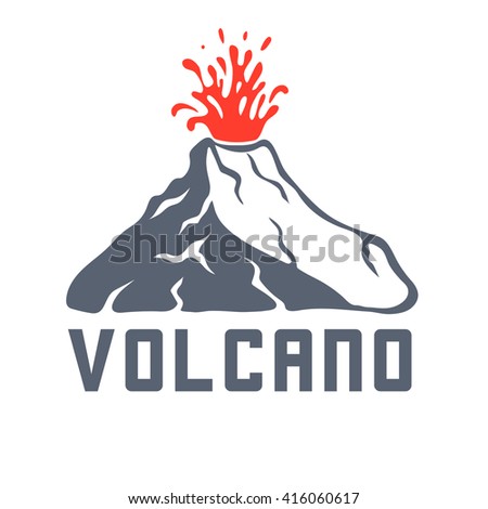 Volcano Erupting On Island Vector Illustration Stock Vector 115549354 ...