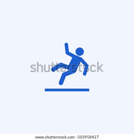 Slippery Floor Icon On White Background Stock Vector 245941648 ...