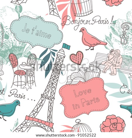 Doodle Frames French Style Stock Vector 75271369 - Shutterstock