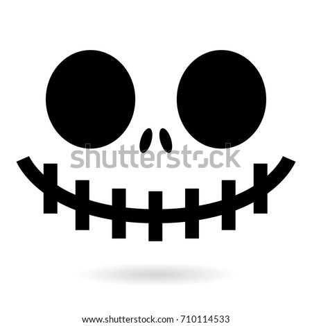 Scary Halloween Pumpkin Faces Icons Set Stock Vector 211711342 ...