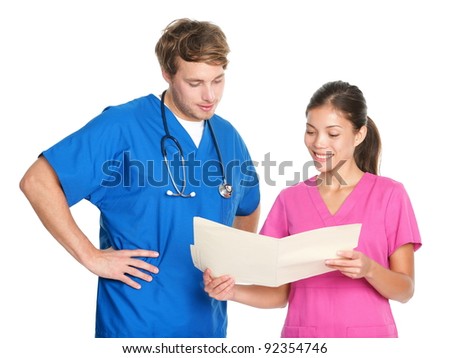 http://thumb10.shutterstock.com/display_pic_with_logo/97565/97565,1326146489,3/stock-photo-medical-nurses-or-doctors-talking-working-together-in-team-looking-at-folder-young-man-and-woman-92354746.jpg