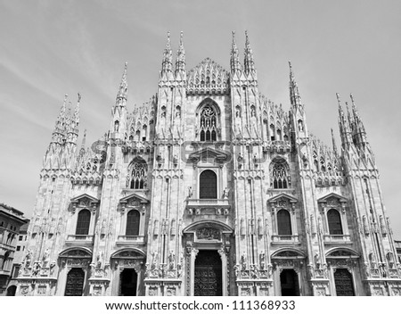 Pencil Drawing Cathedral Milano Outline Style Stock Illustration ...