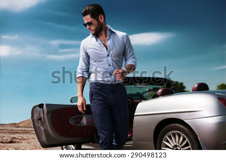 Handsome Man Near Car Luxury Life Stock Photo 290498117 - Shutterstock