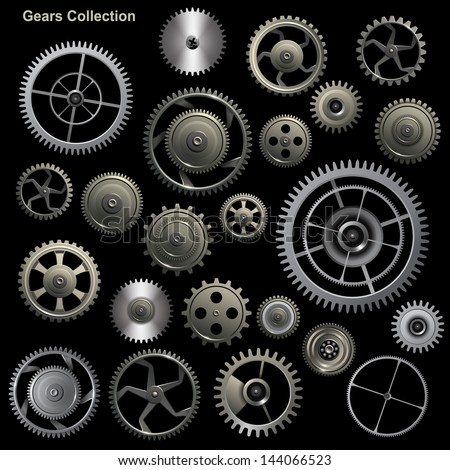 Vector Images, Illustrations and Cliparts: Gear collection machine ...