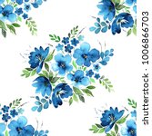 Blue Floral Watercolor Background Free Stock Photo - Public Domain Pictures